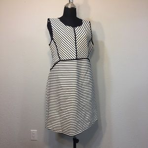 Motherhood Sleeveless Striped Maternity Dress